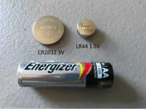 This image shows several batteries that were used during our BrushBot testing phase.