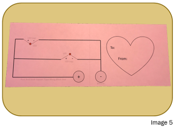 Our Valentine Paper Circuit Template Used in Our Tutorial Section