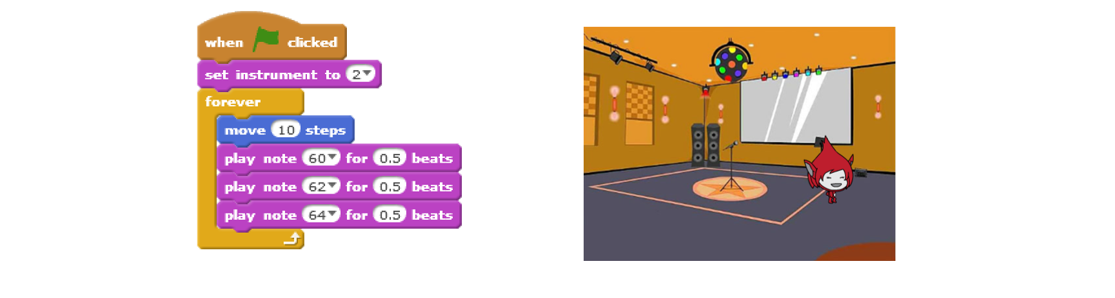 Solution to the Move Your Sprite to a Beat Challenge