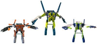 Meccano's Micronoid Code Series Robot Comparison Image