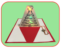 Finished Pop-up Christmas Card Paper Circuit