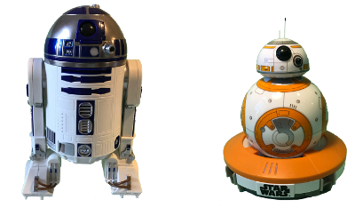 Sphero's R2D2 & BB-8 Robot Comparison Image