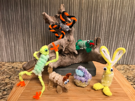 Collection of Pipe Cleaner Crystal Critters