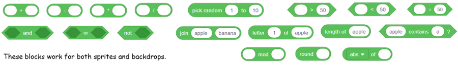 Scratch Programming Operator Block Examples