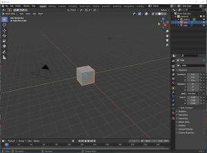 Sample screen from Blender 3D modeling software