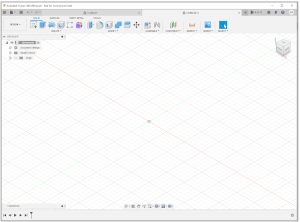 Sample screen from Fusion 360 3D modeling software