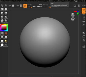 Sample screen from Pixologic's ZBrush modeling software