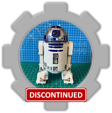 A gear-framed image of Sphero's legacy R2-D2 robot